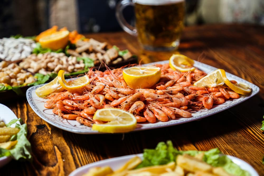 Melhores entradas para comer em restaurantes de frutos do mar